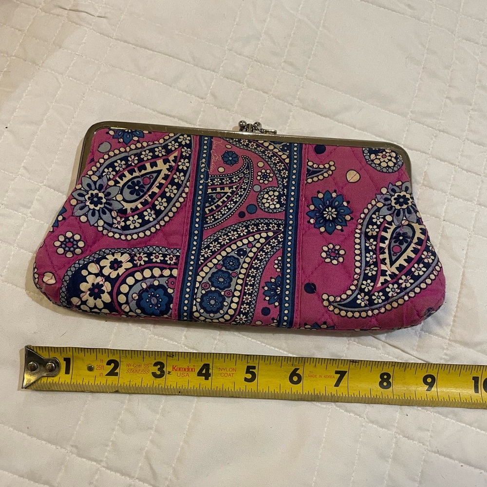 Vera Bradley Pink and Blue Paisley Wallet